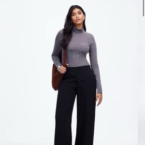 NWT Madewell Black Wide-Leg Pants